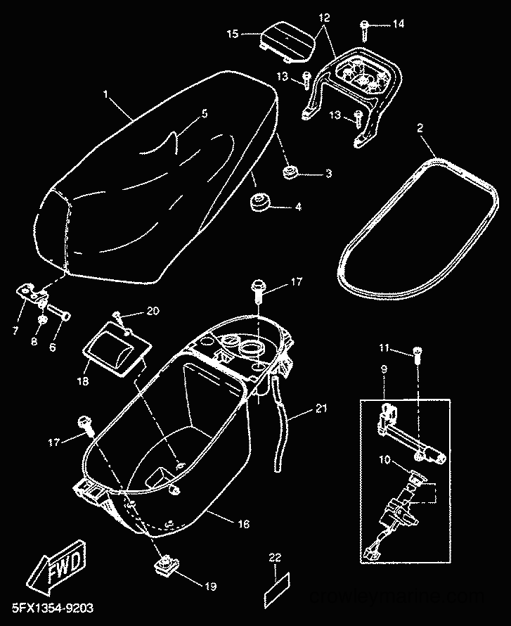 2001 Scooter CW50RS - CW50RS (5FXM) [020] - SEAT & CARRIER