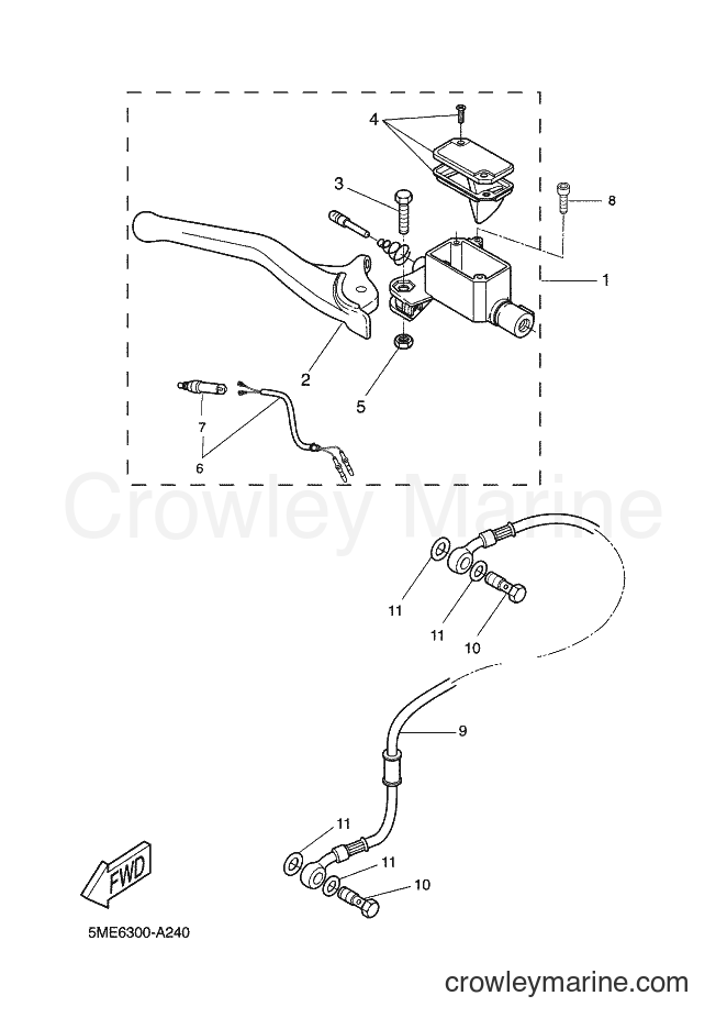 2002 Scooter YQ100 - YQ100 (5ME6) [010] - FRONT MASTER CYLINDER