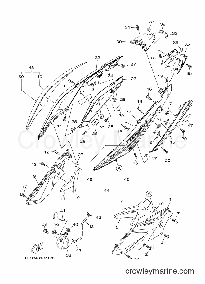 2013 Scooter AT125FC - AT125FC (1DC3) [010] - SIDE COVER