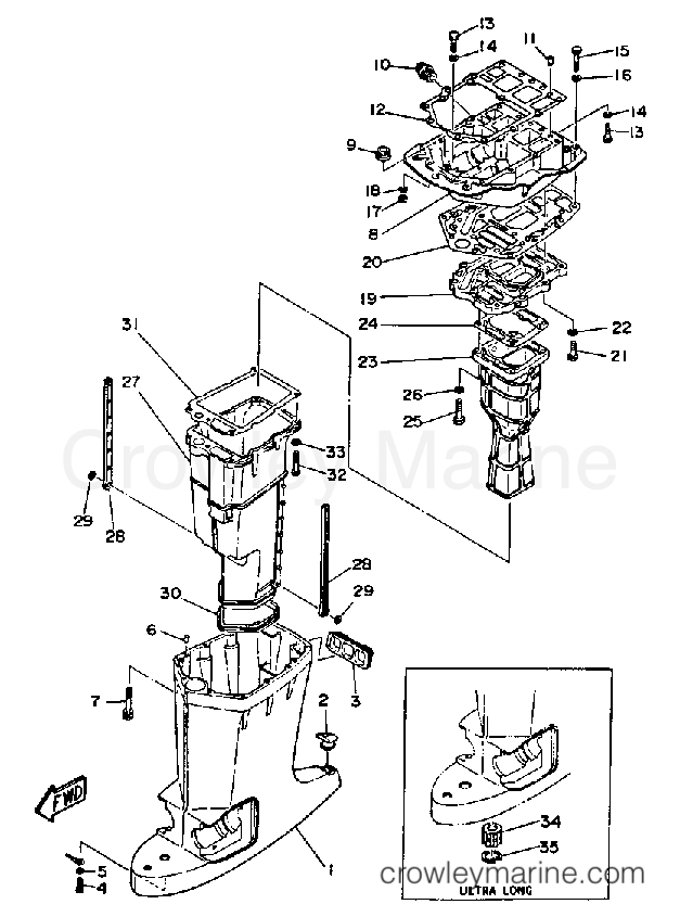 Yamaha Motors L130ETXF - UPPER CASING