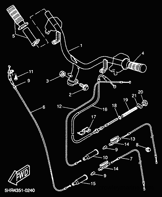 2001 Scooter CW50RS - CW50RS (5FXM) [020] - STEERING CABLE FOR DISK BRAKE