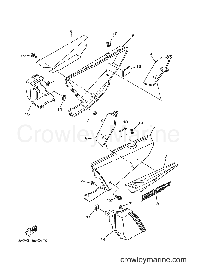 Yamaha Motors RX-K (3KAG) [010] - SIDE COVER