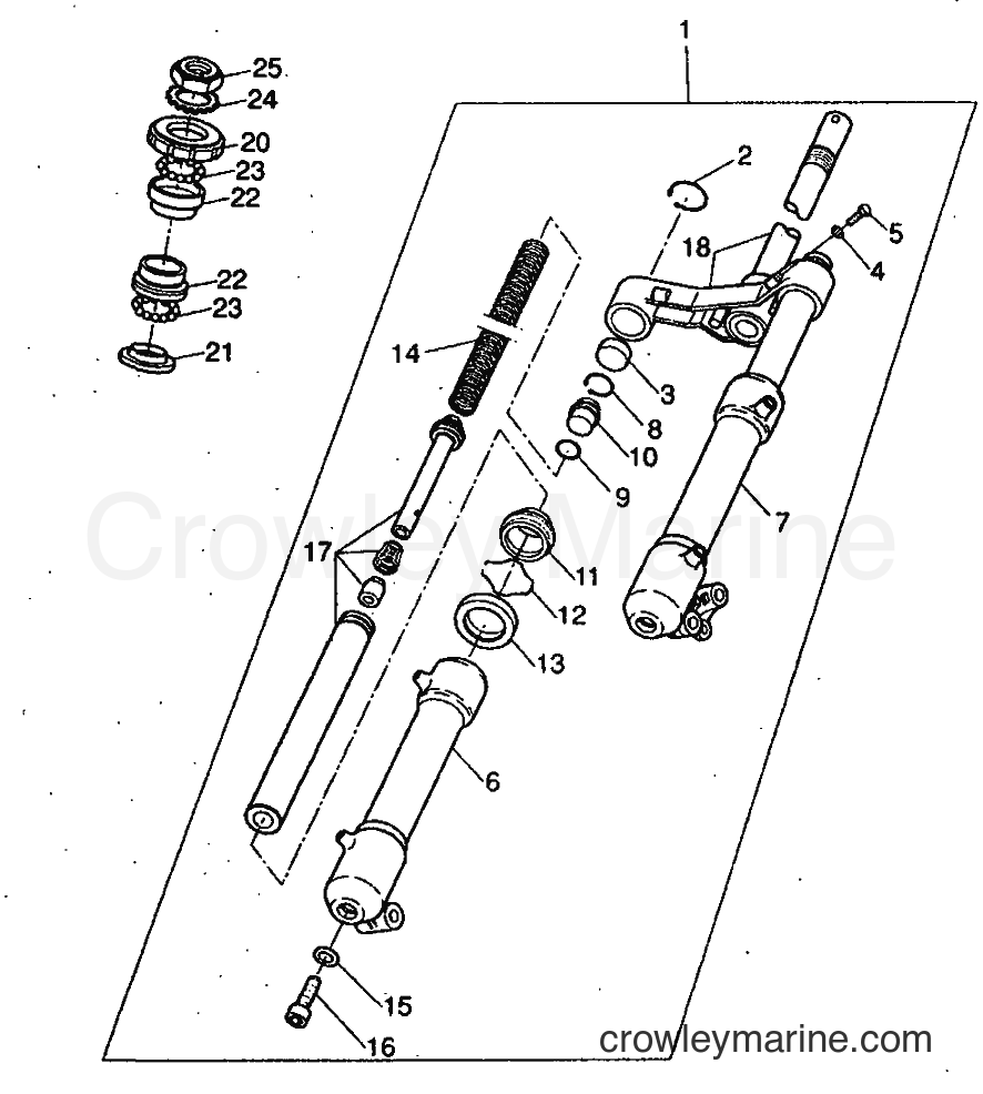 1999 Scooter YQ50 - YQ50 (5HEA) [010] - FRONT FORK