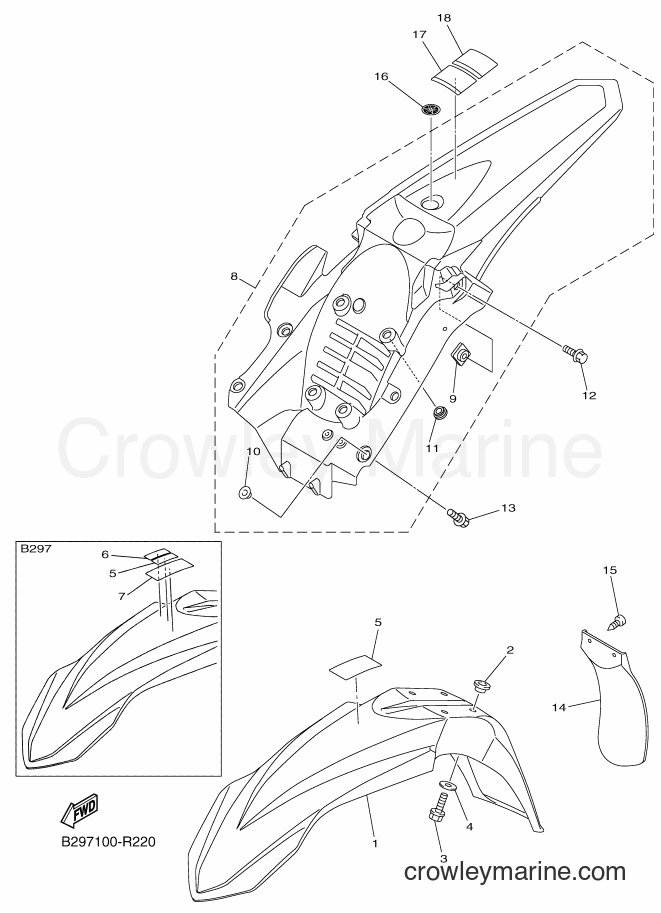 2016 Dirt Bike YZ250FX - YZ250FX (B297) [010] - FENDER