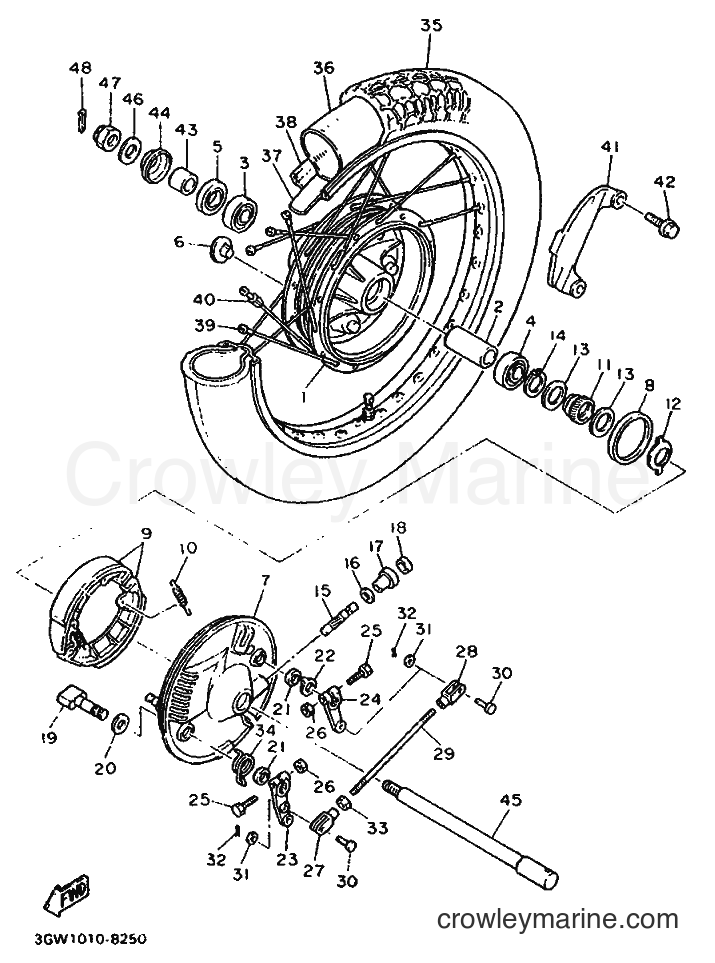 1993 Street Bike SR500 - SR500 (3EB5) [999] - FRONT WHEEL