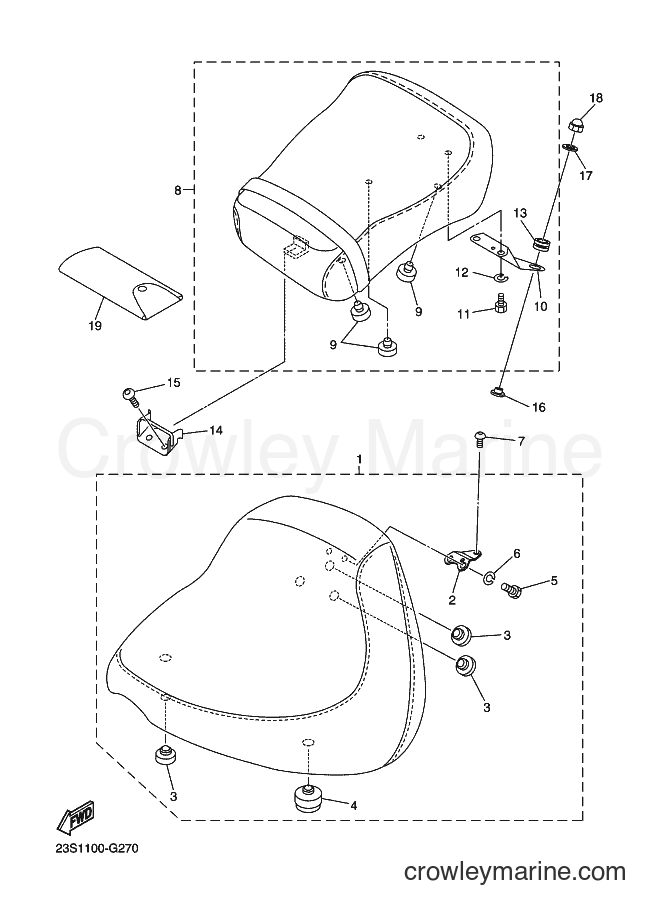 Yamaha Motors XVS1100A (23S8) [010] - SEAT