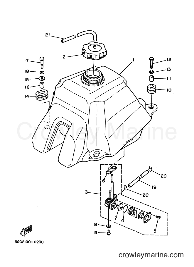 2002 ATV YFZ350 - YFZ350 (5FKF) [010] - FUEL TANK