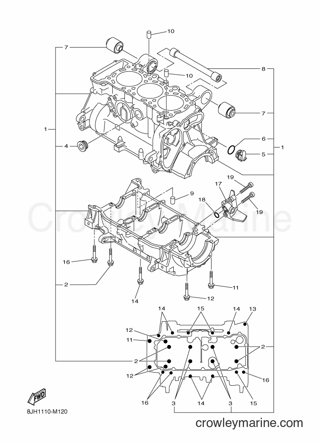 Yamaha Motors RFX10RMS (8HRA) [010] - CRANKCASE