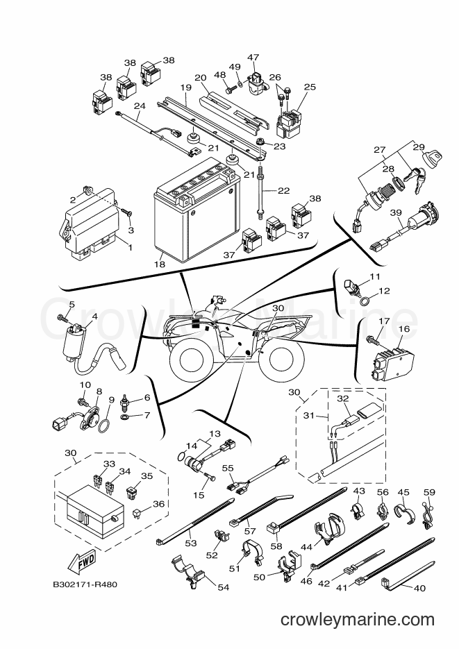 2016 ATV YFM700FWA - YFM700FWA (B302) [010] - ELECTRICAL 1