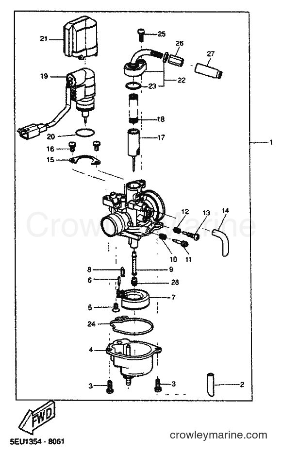 2001 Scooter YH50 - YH50 (5PF1) [010] - CARBURETOR