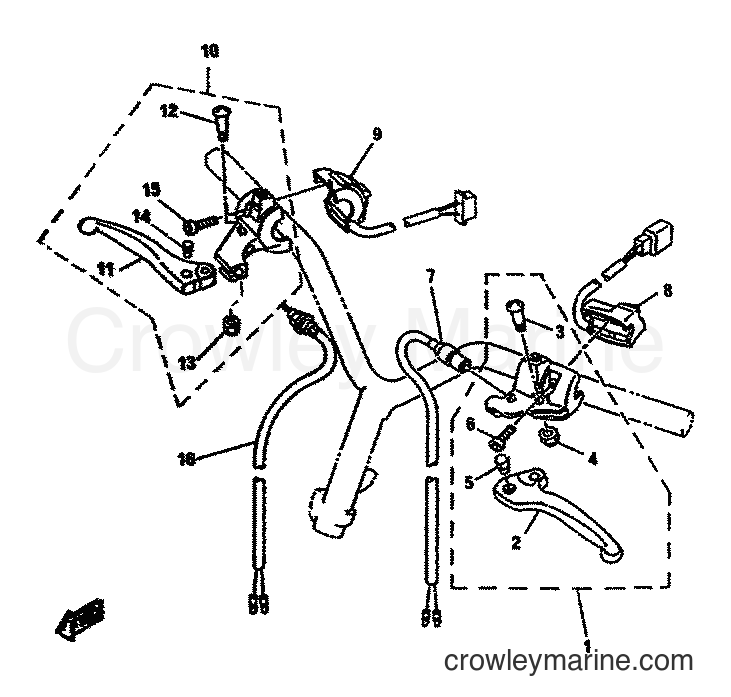 Yamaha Motors YA50F (4SN2) [999] - HANDLE SWITCH & LEVER