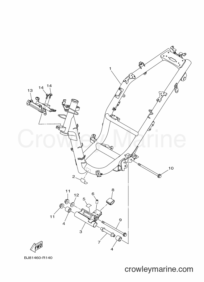 Yamaha Motors LNC125 (BJ82) [010] - FRAME