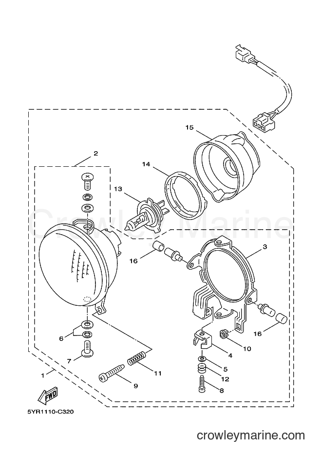 Yamaha Motors XC125V (5YRB) [010] - HEADLIGHT
