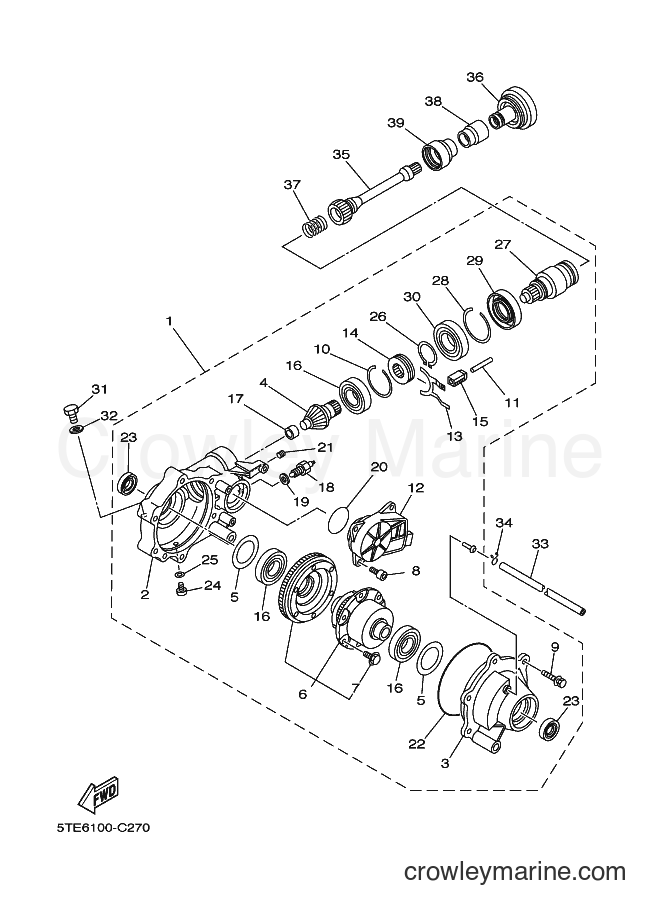 Yamaha Motors YFM400FWAN (1P1A) [010] - FRONT DIFFERENTIAL