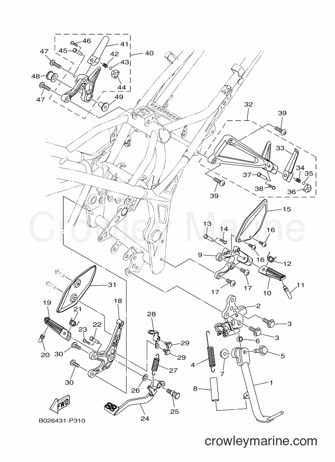 Yamaha Motors YZF-R3 (2MS6) [010] - STAND & FOOTREST