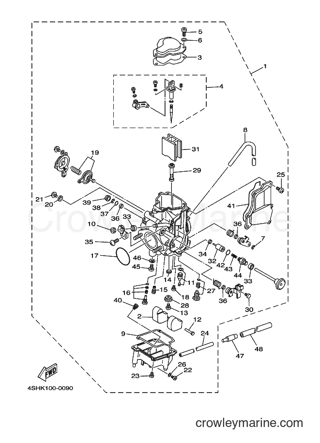 2000 ATV YFM400FW - YFM400FW (4SHK) [010] - CARBURETOR