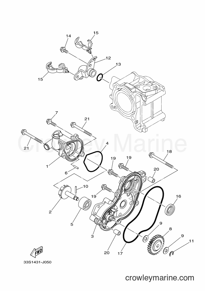 2012 Scooter AL125C - AL125C (44S3) [010] - WATER PUMP