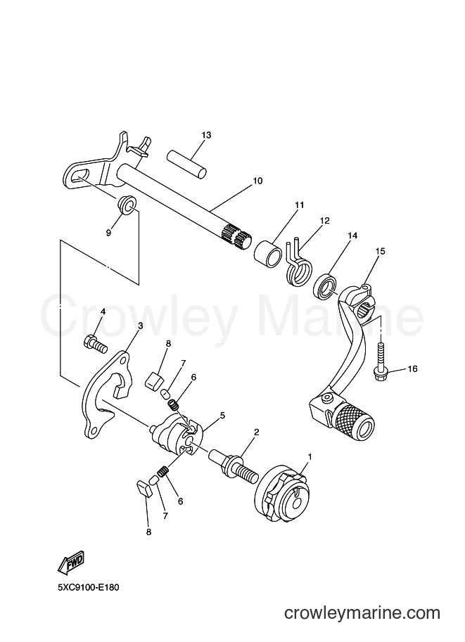 SHIFT SHAFT - 2006 Dirt Bike YZ250F (YZ250F (5XC9) [020]) - Yamaha