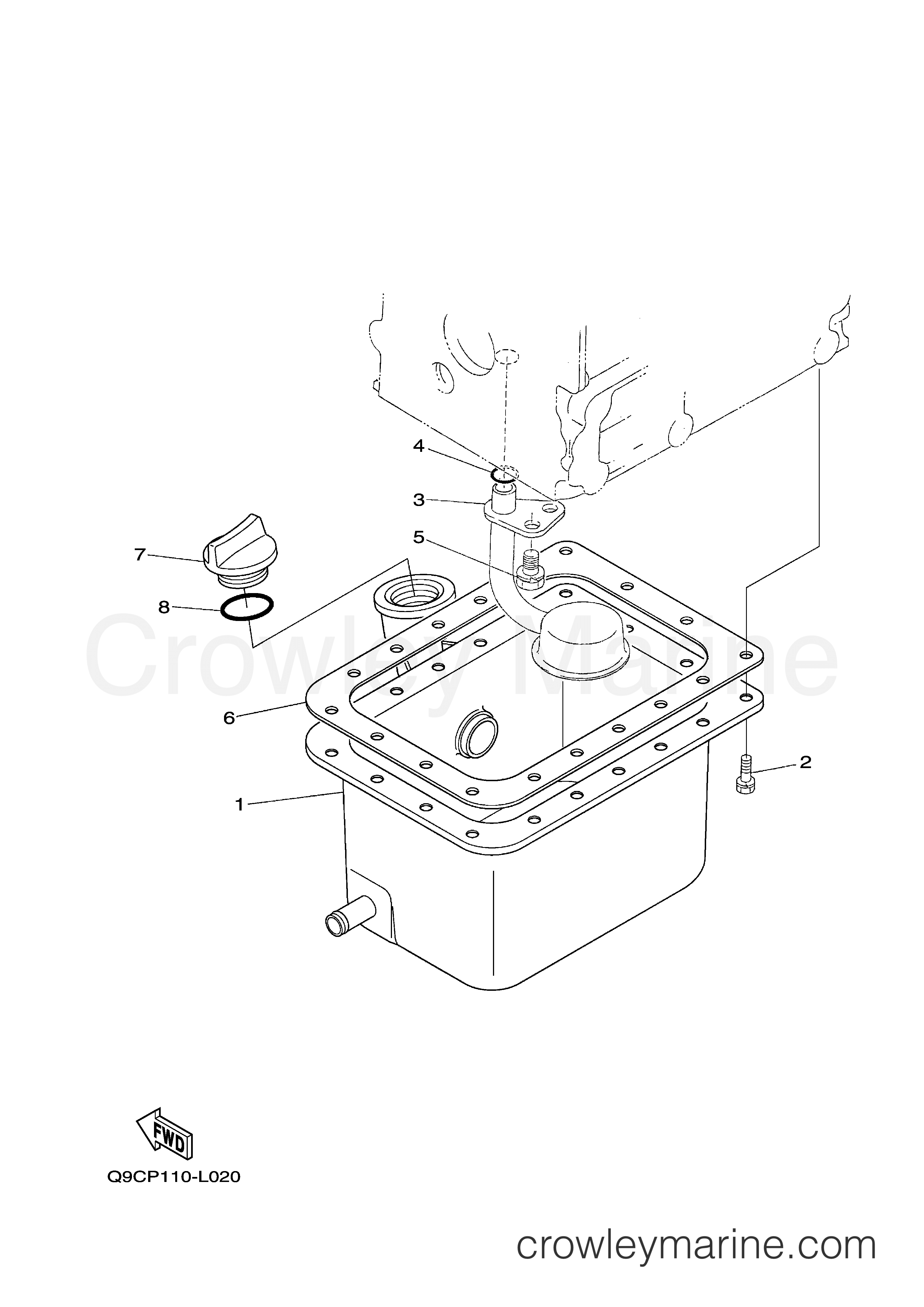 Yamaha Motors EDL11000SDE - OIL PAN