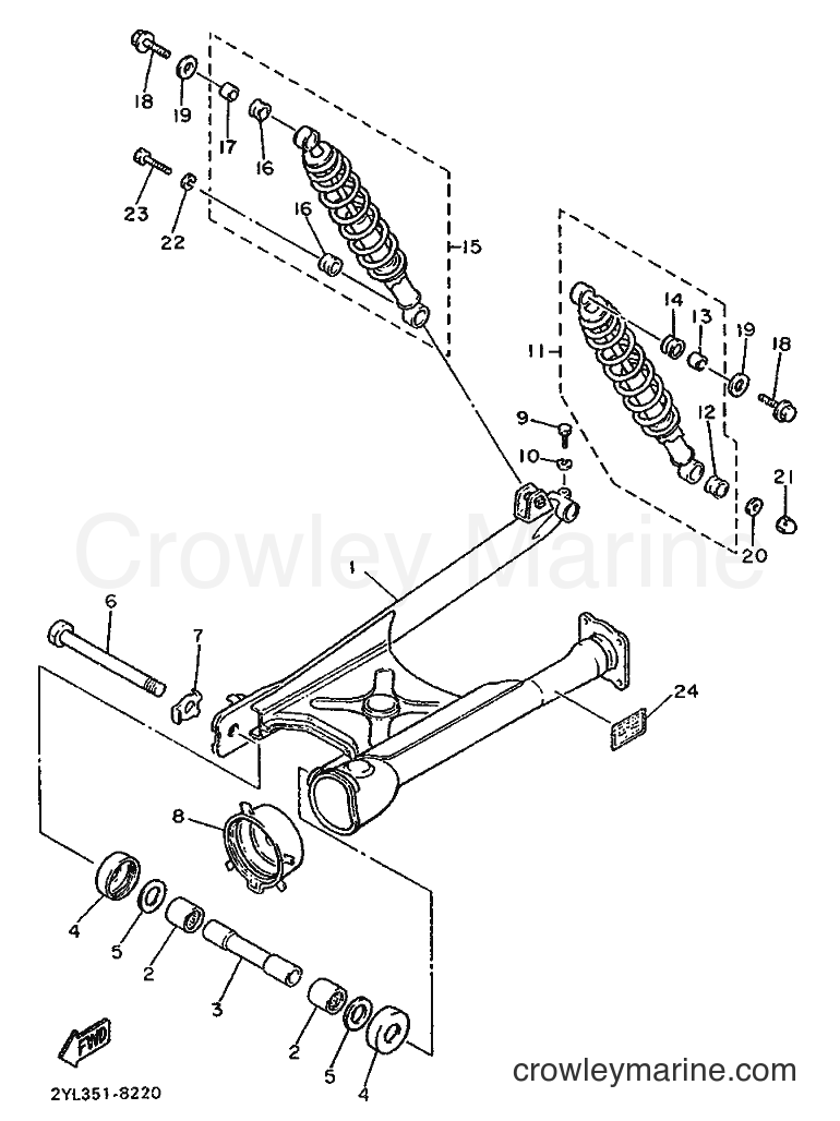 1989 Cruiser XV535 - XV535 (3BT2) [999] - REAR ARM & SUSPENSION