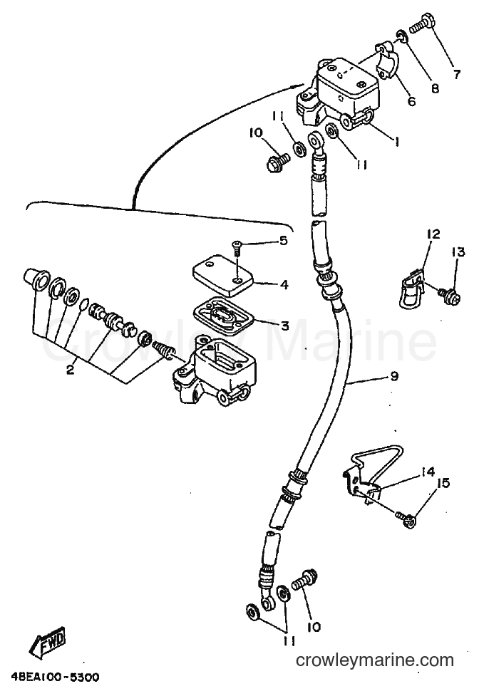 1995 Dirt Bike XT225 - XT225 (4BEC) [010] - FRONT MASTER CYLINDER