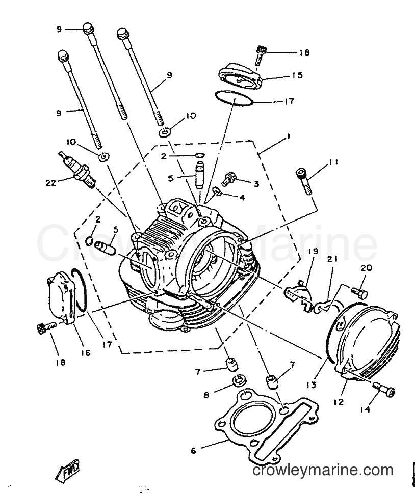 Yamaha Motors SR125 (2JW) [999] - CYLINDER HEAD