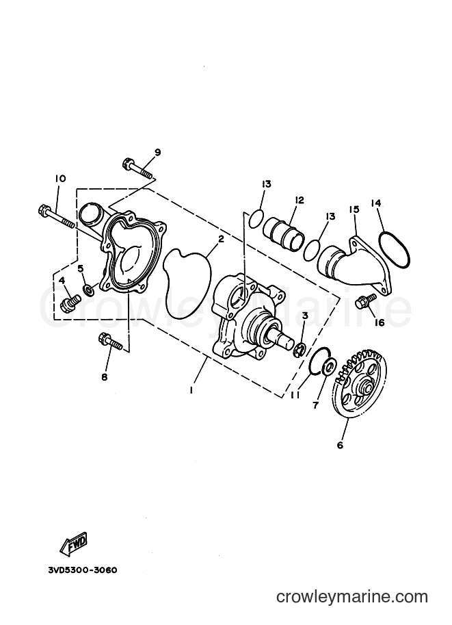 Yamaha Motors TDM850 (3VD9) [99B] - WATER PUMP