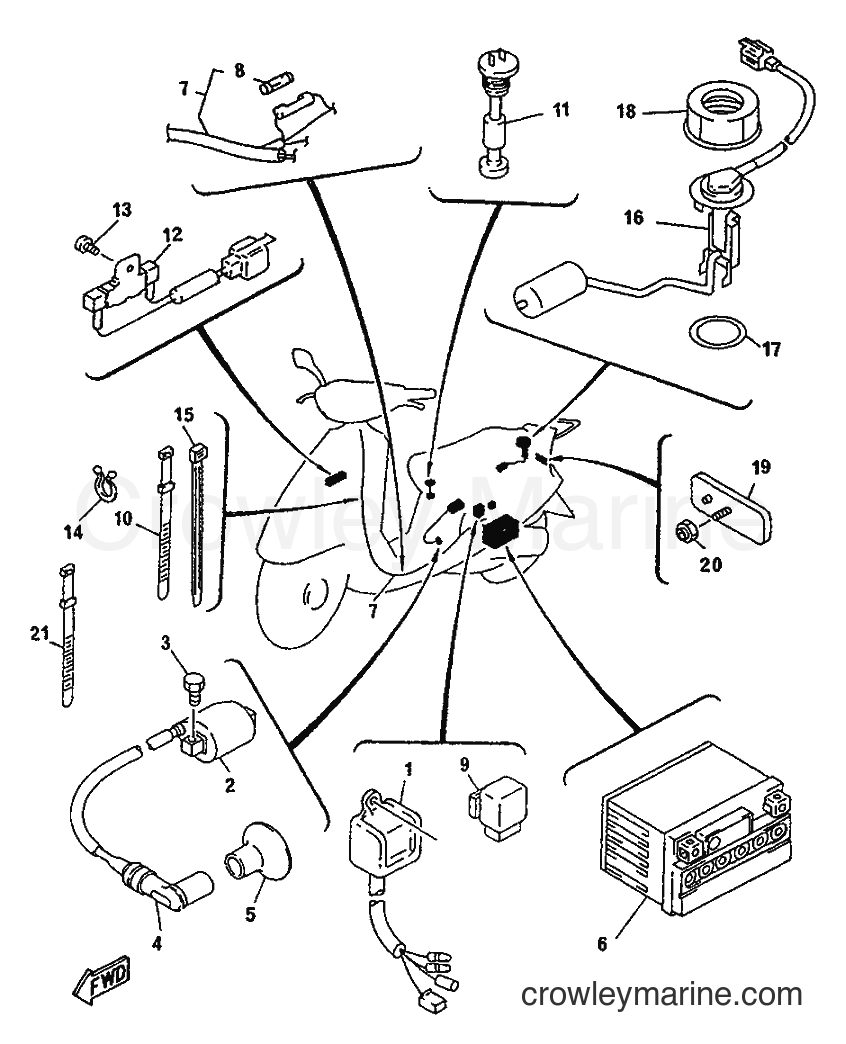 1996 Scooter YA50S - YA50S (4MJ9) [999] - ELECTRICAL 2