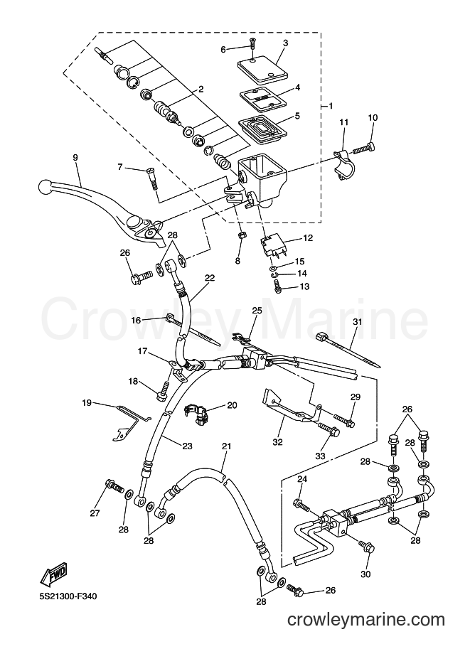 2007 Street Bike FZ6-SAHG - FZ6-SAHG (5S21) [060] - FRONT MASTER CYLINDER