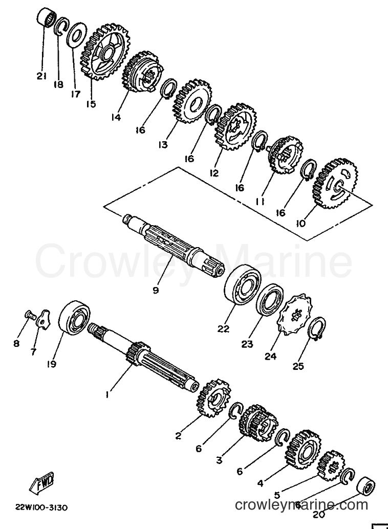 1987 Dirt Bike YZ80 - YZ80 (2JF) [999] - TRANSMISSION