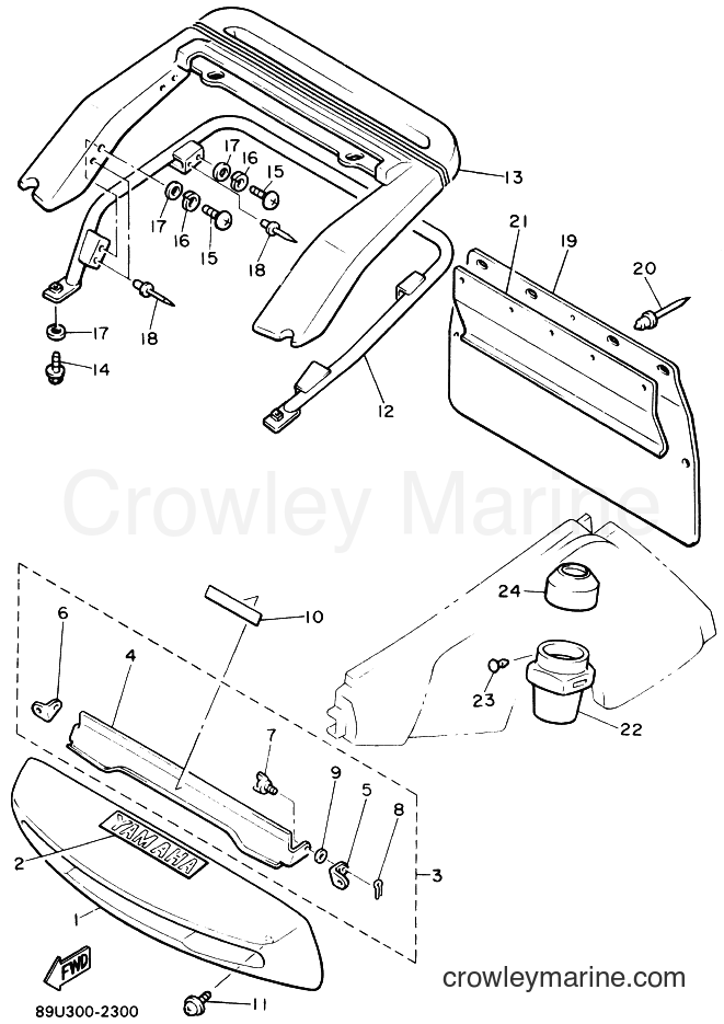 Yamaha Motors VT480 (89U1) [010] - BUMPER