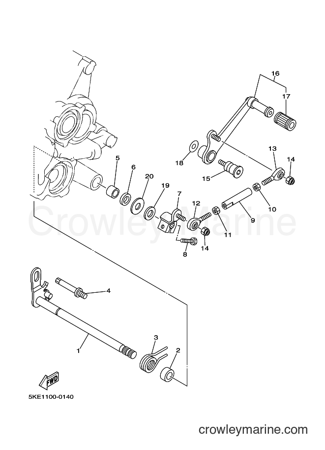 2000 Street Bike TZ250 - TZ250 (5KE1) [080] - SHIFT SHAFT