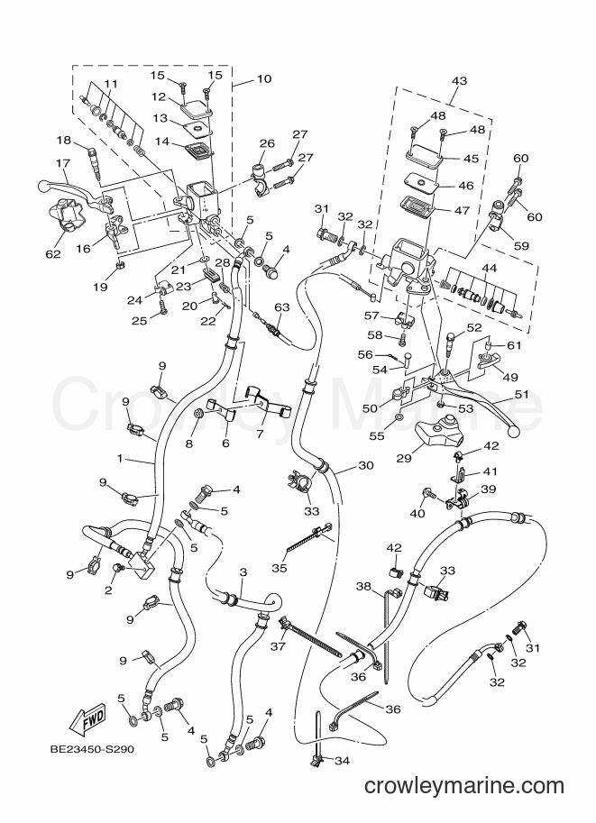 2018 Scooter MWS125-C - MWS125-C (BU56) [010] - FRONT MASTER CYLINDER