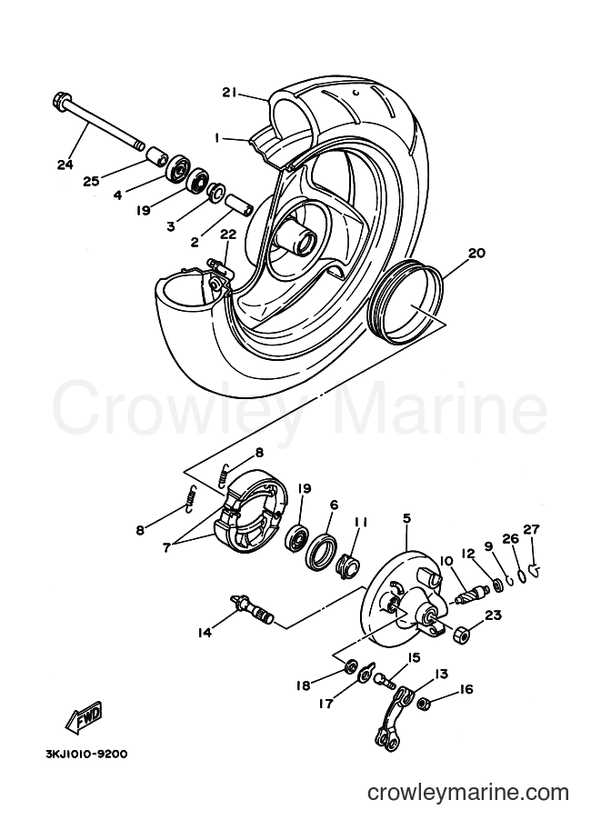 Yamaha Motors CY50 (3SAA) [010] - FRONT WHEEL