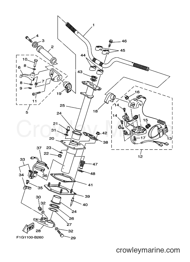 Yamaha Motors JET FOR GP1300 (60TA) [030] - STEERING 1