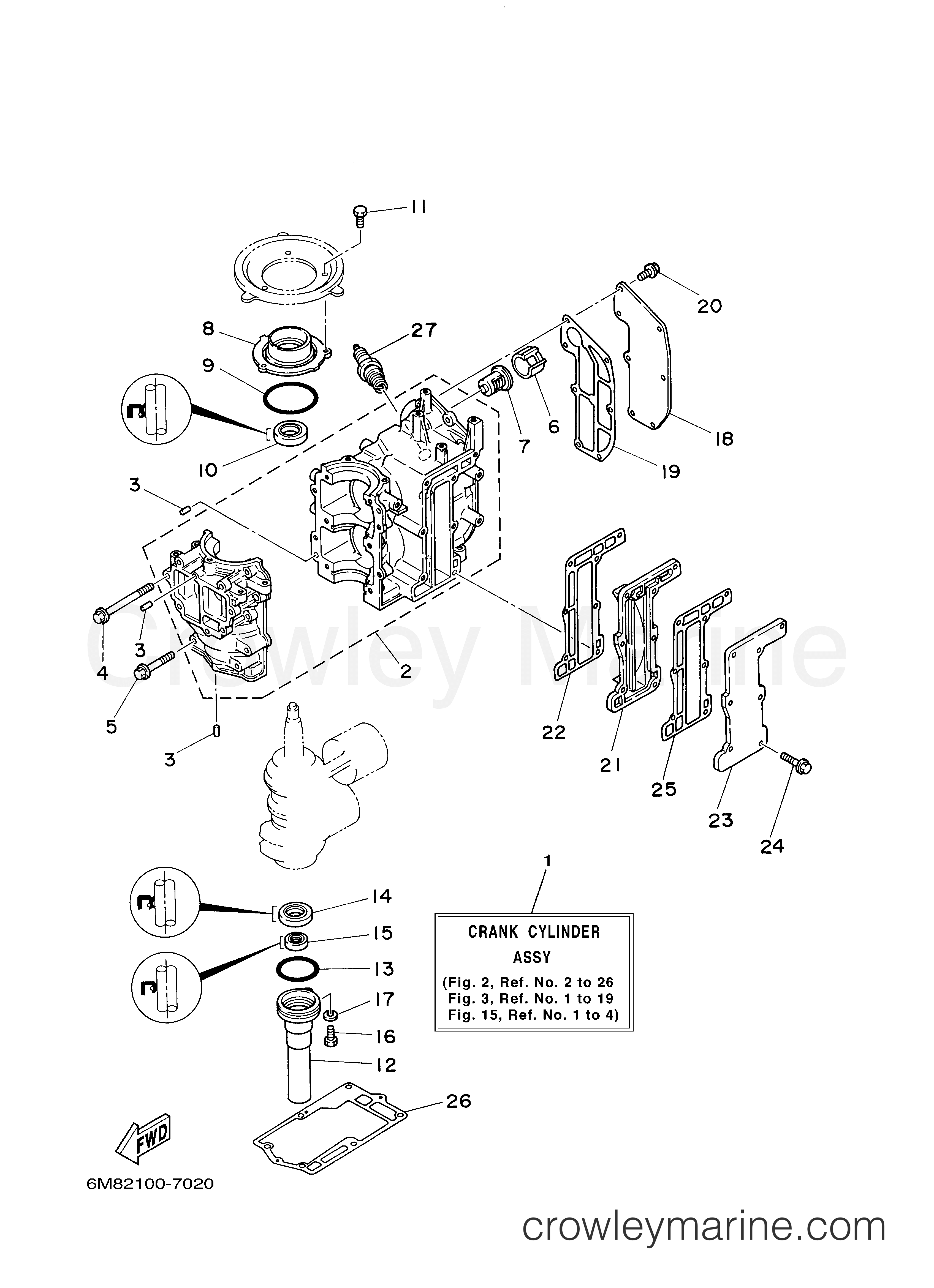 Yamaha Motors 8MSHB - CYLINDER CRANKCASE