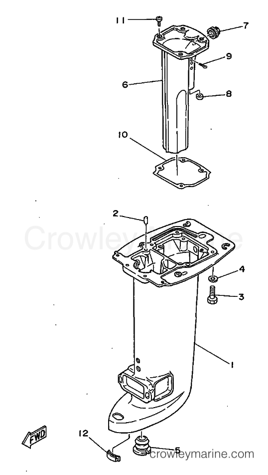 Yamaha Motors 20C (6A9) [01C] - UPPER CASING