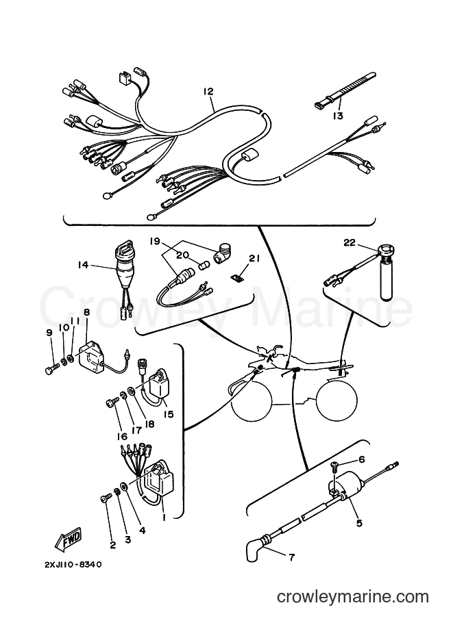 1988 ATV YFS200 - YFS200 (2XJ0) [025] - ELECTRICAL 1