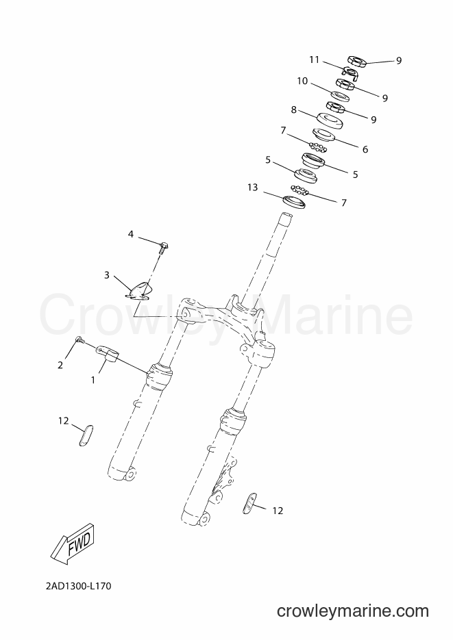 Yamaha Motors CS50 (2ADF) [040] - STEERING