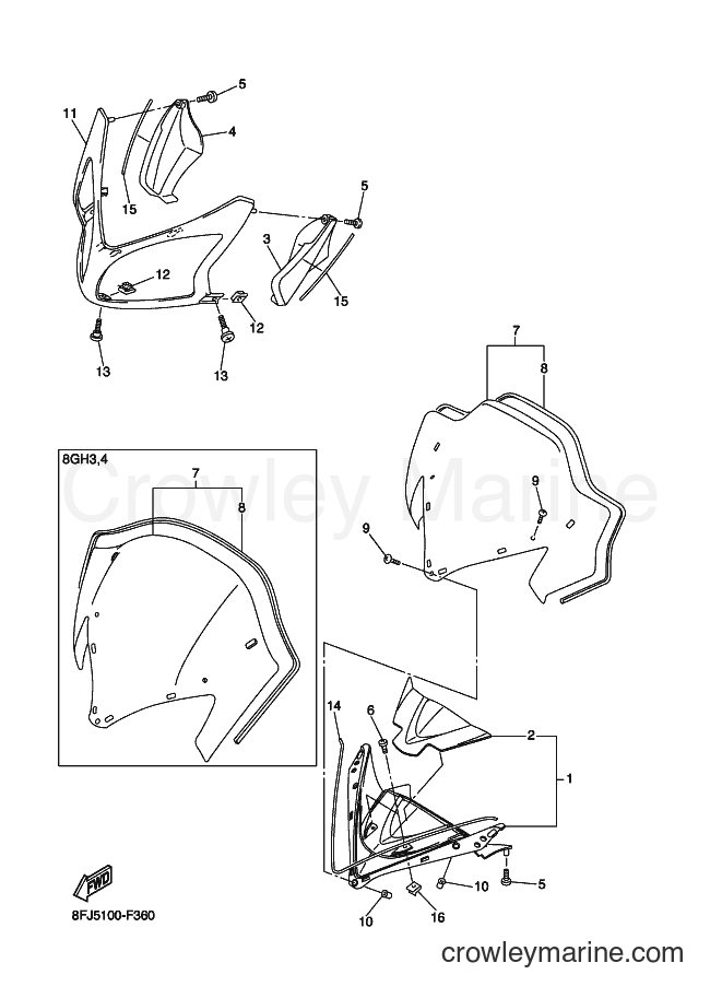 Yamaha Motors RS10RS (8GH3) [020] - WINDSHIELD
