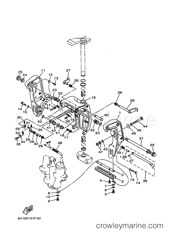 Yamaha Motors 90A (6H1) [050] - BRACKET 1