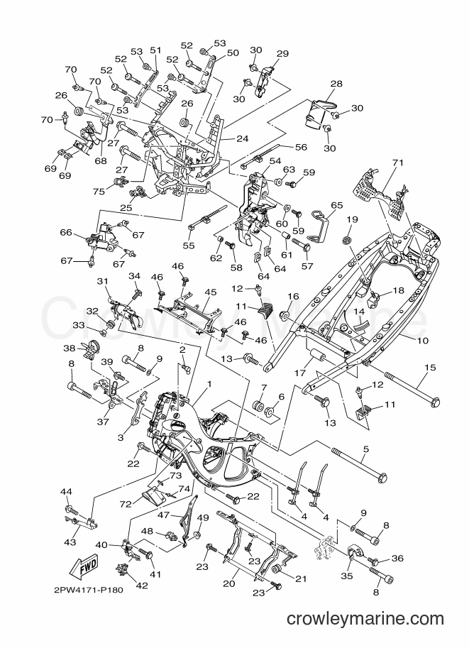 Yamaha Motors XP500 (2PW4) [010] - FRAME