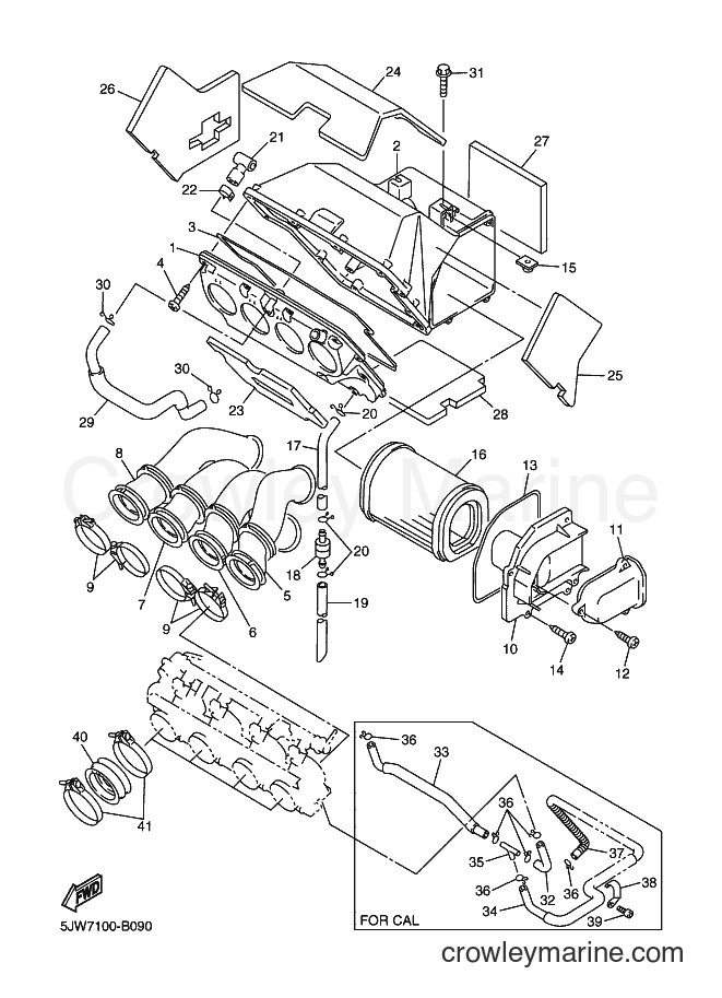 2003 Sport Bike FJR1300 - FJR1300 (5JW9) [010] - INTAKE