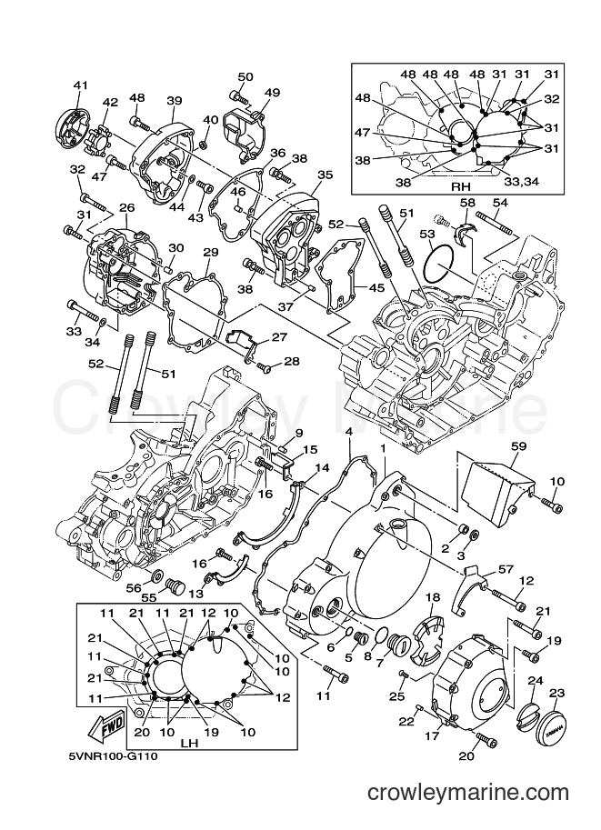 Yamaha Motors XV1700A (5VNT) [010] - CRANKCASE COVER 1