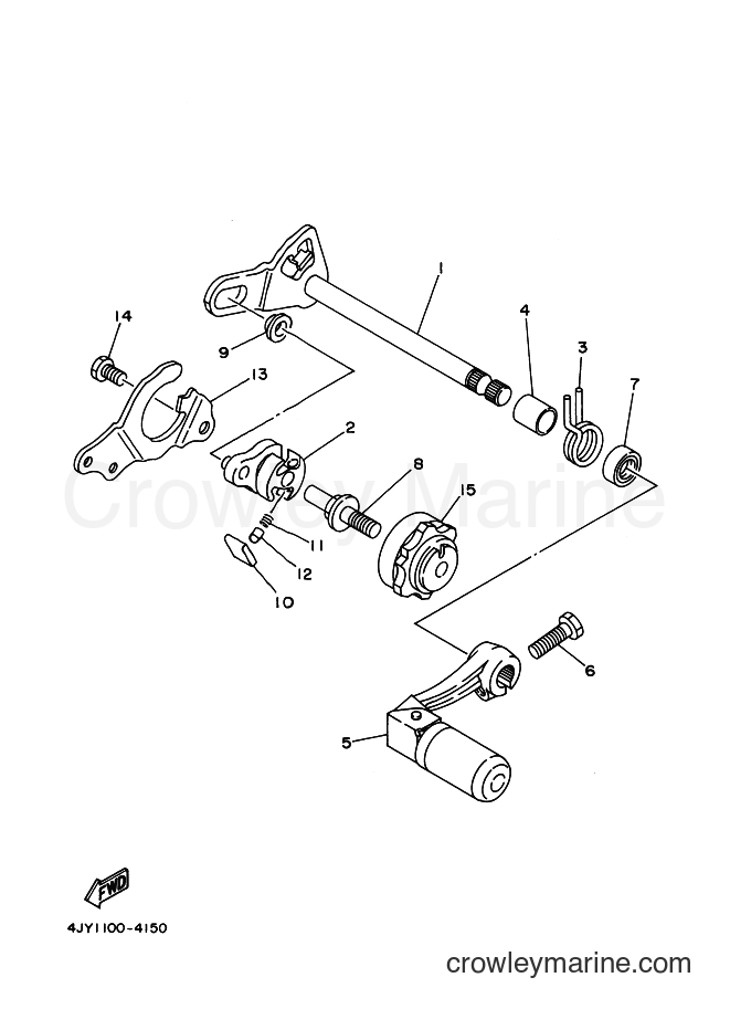 1995 Dirt Bike YZ125 - YZ125 (4PE2) [020] - SHIFT SHAFT