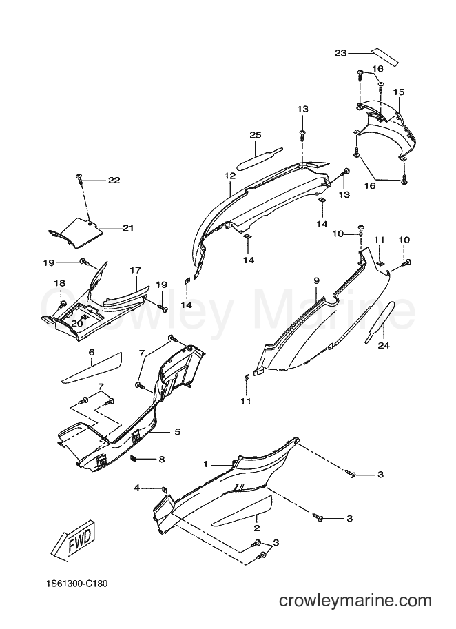 2004 Scooter VP300 - VP300 (1S61) [080] - SIDE COVER