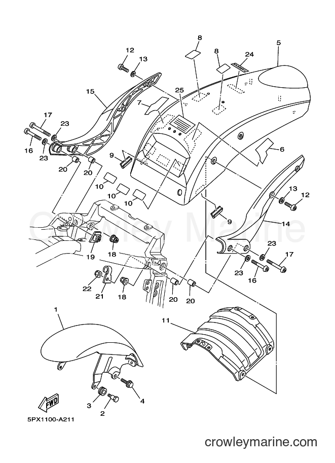 Yamaha Motors XV1700PC (5PX4) [010] - FENDER