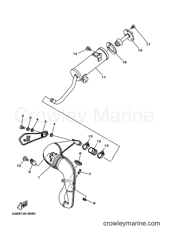 Yamaha Motors YF200S (5VM7) [010] - EXHAUST