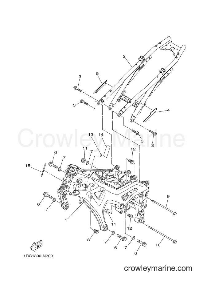 2014 Street Bike MT09 - MT09 (1RC2) [010] - FRAME