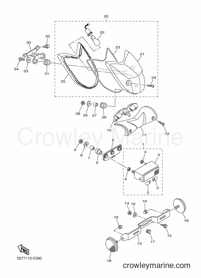Yamaha Motors XVS950A (5S7C) [010] - TAILLIGHT